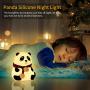 Cute Silicone Night Light, Christmas Gifts for Kids Toddler Baby, LED Baby Nursery Lamp for Kids Bedroom, Multicolor Changing, Touch Control (Eyelash)