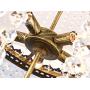 French Empire Antique Bronze 5 Light Crystal Chandelier Ceiling Pendant Lighting Fixture Lamp for Dining Room, Living Room, Foyer, Lobby, Hallway