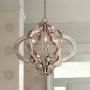 Ornament Aged Silver Gold Bronze Chandelier 23 1/4'' Wide Modern Open Look 6-Light Fixture for Dining Room House Foyer Kitchen Island Entryway Bedroom Living Room - Possini Euro Design