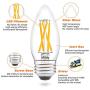 Dimmable B11 LED Candle Bulbs 40 Watt Equivalent, AIELIT 4W E26 Base Candelabra Light Bulbs, Antique Clear Chandelier Edison Bulb for Household Decor, 400 lumens Warm White 2700K, 8 Pcs