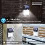 KOMINT Solar Lights Outdoor, Solar Motion Sensor Light 228 LEDs Solar Outdoor Lights IP65 Waterproof Outdoor Solar Wall Lights for Patio Garden Fence Backyard Garage(2 Pack)
