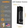 Sunlite 81169-SU LED Wall Sconce with Rain Drop Bubble Glass Panel, 13.75'' Tall, 5'' Wide, 9 Watts, Indoor/Outdoor, Black Finish, ADA Compliant, 13.75-Inch/5-Inch, 30K-Warm White