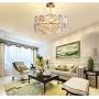 Sweety House New Snowflake Customized 9-lamp Chandelier, Simple postmodern Crystal lamp, Creative net red Dining Room Lighting Chandelier (Gold)