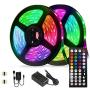 Led Strip Lights Kit,32.8ft Waterproof Flexible Tape Light,Color Changing 5050 RGB 300 LEDs Light Strip Rope Lights with Timing Function,for Party,Bedroom,Bar,Home Decoration,with IR Remote