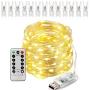 Homemory Fairy String Lights with Remote , 33FT 100 LEDs String Lights , USB Plug Powered 8 Modes Fairy Lights, for Chirstmas, Weddings, Parties, Wall Decorations