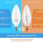 E12 LED Candelabra Bulb, Ceiling Fan Light Bulbs, 5 Watt (60 Watt Equivalent), Daylight 5000K LED Chandelier Light Bulbs, Candle Bulb Small Base for Chandelier, Non-Dimmable (6 Pack)