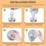 Crystal Touch Table Lamp with 2 Dual Fast USB Charging Ports, FOLUR 3-Way Dimmable Accent Bedside Light with E26 Bulb Included, Nightstand Desk Lamps Night Light for Bedroom, Living Room, Guest Room