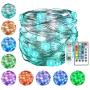 RGB String Lights - 33ft 100 LED USB Led String Lights with Remote for Indoor Christmas Wedding Costume 16 Colors Changing Fairy String Lights for Bedroom Color Changing Lights