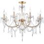 Crystal Chandeliers Lighting Fixture Ceiling Lights Fixture with Adjustable Height 9 Lights for Dining Room Chandelier, Corridor, Indoor, Modern Furniture for Living Room, Bedroom, Golden