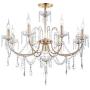 Crystal Chandeliers Lighting Fixture Ceiling Lights Fixture with Adjustable Height 9 Lights for Dining Room Chandelier, Corridor, Indoor, Modern Furniture for Living Room, Bedroom, Golden