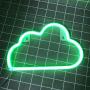 Neon Sign Decorative Cloud LED Night Light Art Wall Decor for Women Room Birthday Party Decor Powered by Battery/USB (Green)