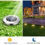 Solar Ground Lights, 10 Packs 8 LED Solar Disk Lights Outdoor IP65 Waterproof Bright In-Ground Solar Garden Lights, Landscape Disk Lights for Steps Patio Lawn Yard Pathway Deck (Cold White)