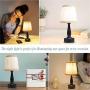ZEEFO LED Night Light, Battery Powered Portable Night Lamp, Eye Protection Warm White Remote Control Night Light, Dimmable Classic Bedside Table Lamps Ideal for Bedroom,Study, Kids Room (Set of 2)