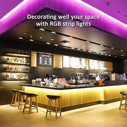 LED Strip Lights, Lampee 16.4ft 12V Flexible RGB Lights Color Changing, 5050 SMD Rope Light Kit with Remote Controller and 150 LEDs for Home, Kitchen, Bedroom, DIY Decoration