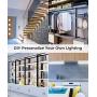 MINGER LED Strip Lights, 32.8ft 6500K Bright White LED Light Strip with Control Box, Strong Adhesive, Dimmable 600 LEDs for Mirror, Living Room, Study, Wardrobe, Cupboard