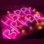 LED Neon Letters Light, Marquee Signs Light Up Letters USB Plug in Batteries Operated Night Light Pink Lamp Words Signs for Kids Teen Girls Bedroom Decor-Pink Letter B