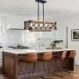 OYI 1 Farmhouse Hanging Fixture Retro Ceiling Light, Brown