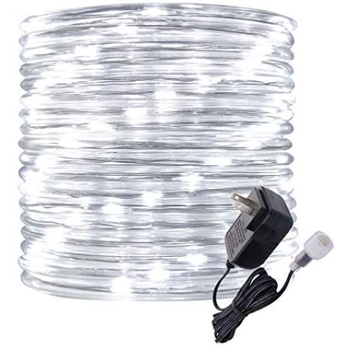 Rope Lights Outdoor, 16ft Daylight LED Mini Light Strip Lights, Connectable and Waterproof 12v, Flexible with Plug for Tube Light Rope,for Home Garden Camping Party Pario Indoors Use