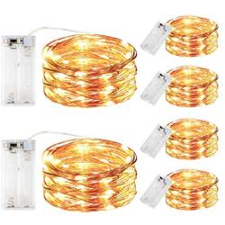 innotree 6 Pack LED Fairy String Lights Battery Operated with Timer, 10Ft 30LEDs Battery Powered Copper Wire Mini Firefly Twinkle Lights for Bedroom, Christmas, Wedding, Party Decoration, Warm White