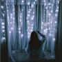 Qunlight Star 304 LED 9.8ftx9.8ft 30V 8 Modes with Memory Window Curtain String Lights Wedding Party Home Garden Bedroom Outdoor Indoor Wall Decorations(Cool White)