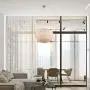 Newrays Nordic Modern Feather Pendant Light Fixture Creative Personality Art Lamps for Bedroom Kitchen Restaurant Living Room (Middle)