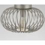 Modern Farmhouse Galvanized Flush Mount Ceiling Light Rustic Metal Cage Semi Flush Mount Light Fixture for Hallway Living Room Kitchen Entryway Bedroom