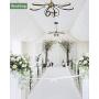 VICNIE Led Chandelier, Dimmable Modern Lighting Fixtures Hanging, 3000K Warm White Modern Chandelier with Eye Protectable Silicone Lampshade, Brushed Brass and Matt Black