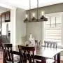 Kitchen Island Lighting, Farmhouse Dining Room Chandelier with Seeded Glass, Wood Pendant Light Fixture, 25.5” in Length (3 Lights)