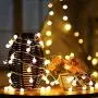 Battery Operated String Lights - 33Ft 100 LEDs Globe Fairy String Lights with Remote for Outdoor/Indoor Bedroom, 8 Modes Decorative String Lights, Bedroom, Garden, Christmas Tree, Wedding, Party