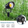 SUNVIE 12W Spot Lights Outdoor LED Landscape Lighting 120V AC Spotlights for Yard Waterproof Landscape Lights with Spiked Stake for Tree Garden Pathway Warm White Flag Lights with US 3-Plug In(4 Pack)