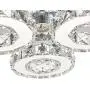 TongLan Modern Crystal Chandelier, 3 Rings LED Big Crystal Chandelier Fixtures Contemporary Stainless Steel Pendant Lights Fixtures for Dining Room Living Room (Cool White)