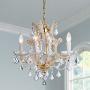 Saint Mossi Crystal Maria Therese Gold Chandelier Lighting 4 Lights H17” W18''