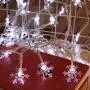 Christmas Lights, Snowflake String Lights 32.8 ft 80 LED Fairy Lights Battery Operated Waterproof for Xmas Garden Patio Bedroom Party Decor Indoor Outdoor Celebration Lighting (White) Christmas Lights, Snowflake String Lights 32.8 ft 80 LED Fairy Lights Battery Operated Waterproof for Xmas Garden Patio Bedroom Party Decor Indoor Outdoor Celebration Lighting (White)