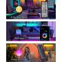 50ft LED Strip Lights, Fussion LED Lights for Bedroom with Remote and App Control Music Sync LED Light Strip(New APP+ 4-Button Switch+ Remote+ Mic)