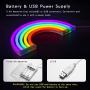 Rainbow Neon Signs Lights for Wall Decor, USB/ Battery LED Night Light for Bedroom, Decorative Neon Sign Light for Bedroom, Valentines Day, Christmas, Birthday Party, Living Room, Girls, Kids Room