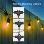 VAVOFO 48FT Outdoor String Lights Solar Powered, Waterproof LED Patio Lights, 15 Hanging Sockets, Backyard, Garden, Bistro, UL Listed