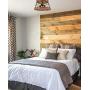 Farmhouse Wood Round Ceiling Light Rustic Drum Flush Mount Lighting Fixture Brown Finished Natural Wood