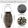 Solar Light Outdoor Hanging Solar Lantern Garden Outdoor Solar Light with Handle Retro Metal Waterproof Patio Yard Pathway Decorative 1 Pc Bronze