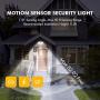LUTEC P6221W-PIR24 1130 Lumen 15 Watt 26 LED Motion Activated Integrated Dual-Head Floodlight Outdoor, IP54 Waterproof Exterior Security Wall Light for Patio, Garden, Yard-White