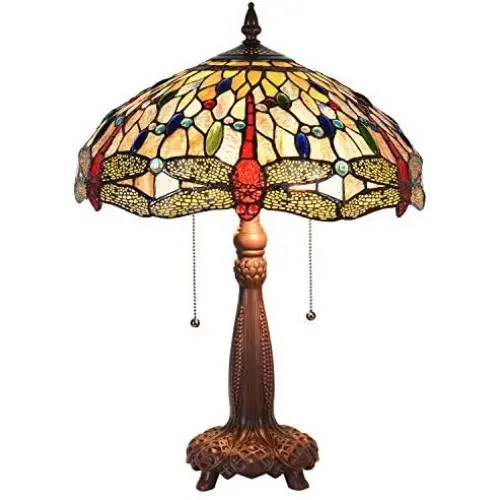 Capulina Hand-Crafted Tiffany Table Lights, Large Tiffany Style Dragonfly Table Lamps Shade, Tiffany Table Lamps for Bedroom, Tiffany Style Bedroom Lamps, Tiffany Stained Glass Table Lamp W16'' Capulina Hand-Crafted Tiffany Table Lights, Large Tiffany Style Dragonfly Table Lamps Shade, Tiffany Table Lamps for Bedroom, Tiffany Style Bedroom Lamps, Tiffany Stained Glass Table Lamp W16''
