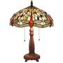 Capulina Hand-Crafted Tiffany Table Lights, Large Tiffany Style Dragonfly Table Lamps Shade, Tiffany Table Lamps for Bedroom, Tiffany Style Bedroom Lamps, Tiffany Stained Glass Table Lamp W16''