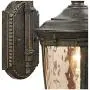 Bellagio Outdoor Wall Light Fixture Bronze 16 1/2'' Hammered Glass Sconce for House Deck Patio Porch - John Timberland