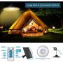Solar Lights Outdoor,IP65 Waterproof 16.4Ft Cord Remote Control Led Outdoor Lights Pendant Light Solar Powered for Home Yard Garden Decorate-Three Lighting Modes Warm White Cool White