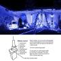 Hezbjiti 8 Modes LED Icicle Lights,65.6 FT 640 LED 120 Drops Fairy String Lights Plug in Extendable Curtain Light String Christmas Lights for Bedroom Patio Yard Garden Wedding Party (Blue)