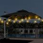 VAVOFO 48FT Outdoor String Lights Solar Powered, Waterproof LED Patio Lights, 15 Hanging Sockets, Backyard, Garden, Bistro, UL Listed