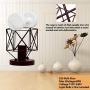 Tipace Industrial Vintage Semi-Flush Mount Ceiling Light, Rustic Metal Cage Close to Ceiling Light Fixture Brown for Hallway Stairway Bedroom Kitchen Farmhouse 3 Pack (Bulbs Not Included)