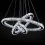 Crystal Chandelier, 27.5'' x 19.6'' x 11.8'' Dining Room Living Room Modern LED Ceiling Pendant Light Contemporary 3 Rings Adjustable Stainless Steel Lighting Fixtures (3r Cool White) Crystal Chandelier, 27.5'' x 19.6'' x 11.8'' Dining Room Living Room Modern LED Ceiling Pendant Light Contemporary 3 Rings Adjustable Stainless Steel Lighting Fixtures (3r Cool White)