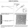 Byshun Outdoor Light Hanging Kit,Globe String Light Suspension Kit,164ft Stainless Steel Cable Light Guide Wire Rope with Turnbuckles and Hooks for Patio,Backyard Lighting Accessories