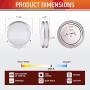 OSTWIN 12 Inch LED Flush Mount Ceiling Light, Dimmable Round Light Fixture, Brushed Nickel Finish, Plastic Shade, 20 Watts (120W Eq.), 1400 Lm, 5000K (Daylight), ETL and Energy Star Listed