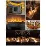 Thanksgiving Decorations Lighted Fall Garland, Thanksgiving Decor Halloween String Lights 8.2 Feet 20 LED, Thanksgiving Gift Fall Decor for Home Holiday Autumn Garland Indoor